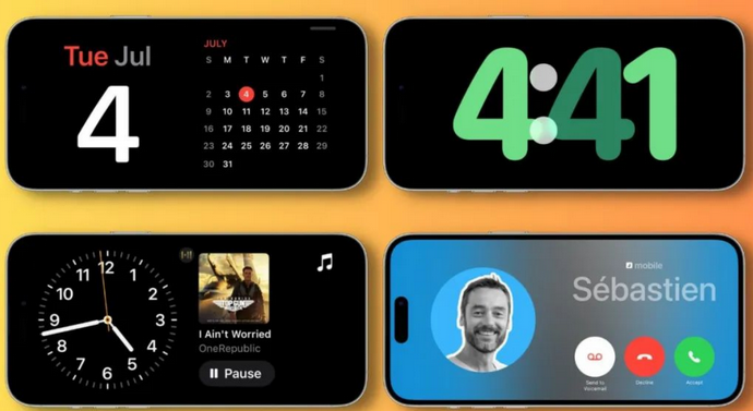 石岐区街道苹果手机维修分享iOS17横屏充电待机显示有什么好处 